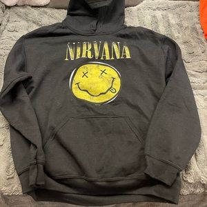 nirvana hooded sweatshirt black